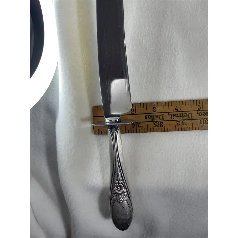 VTG Wallace Sterling Silver / Plated Handle, Stainless Steel Carving Knife